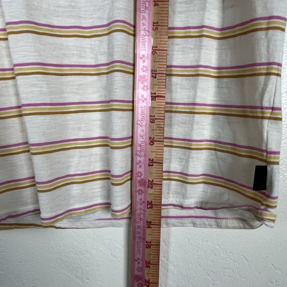 Patagonia Women’s Small Striped Sleeveless Tank Top Pocket White Pink Casual - Picture 8 of 9